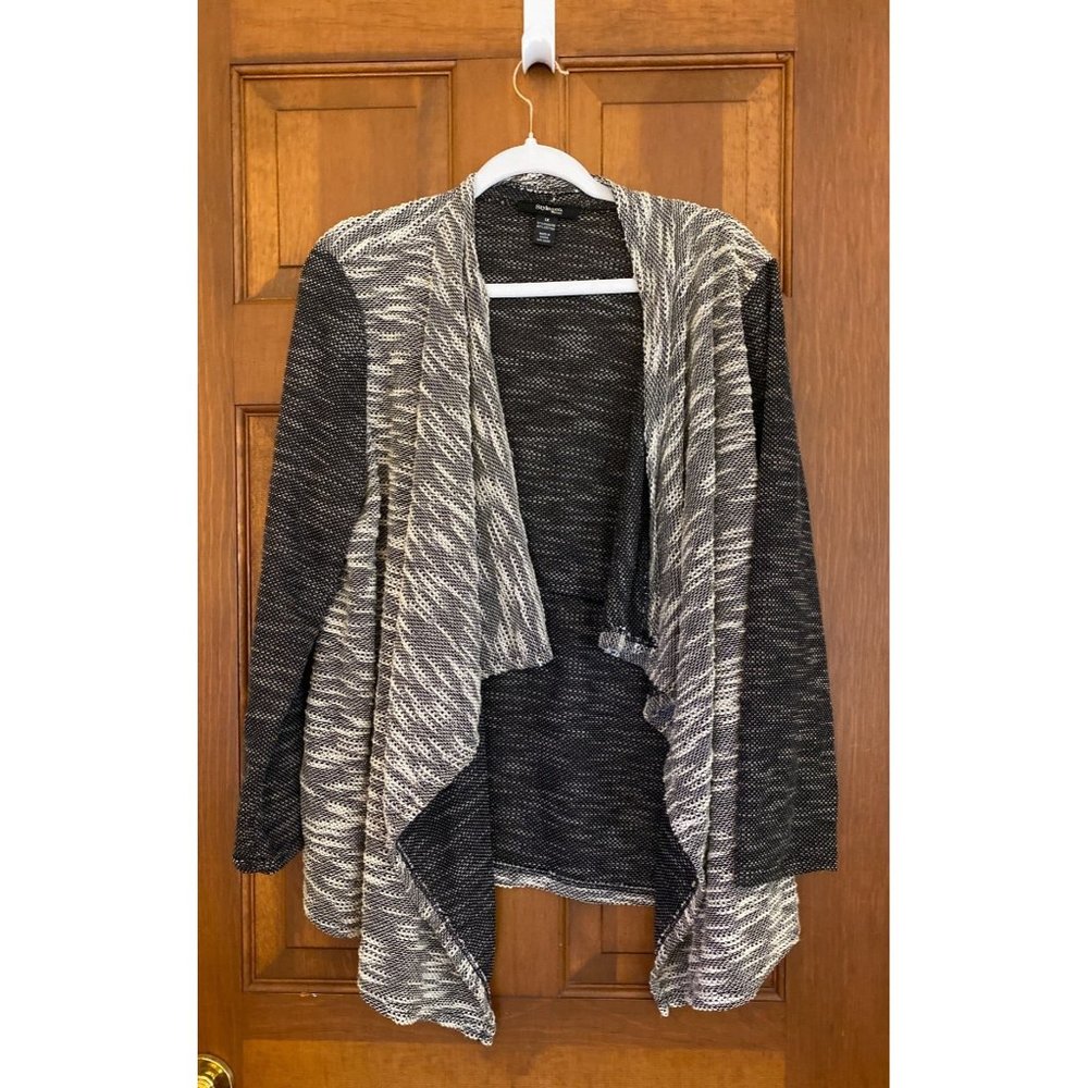 Style & Co. Cardigan Top Women‎ Size 1X Black Long Sleeve Open Sweater Shawl